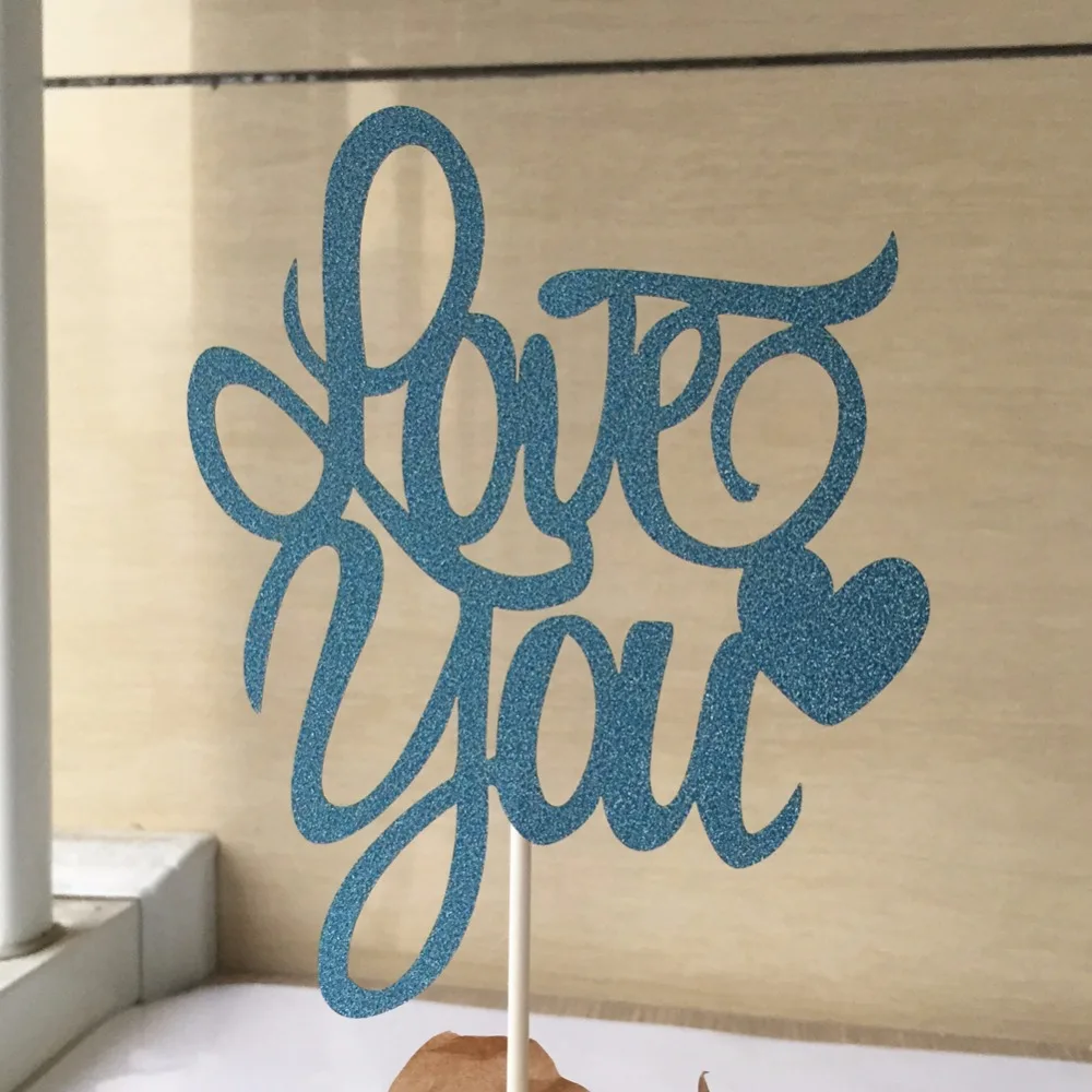 12 шт. блестящая бумага с лазерной резкой для надписей Love you|supplies party|supplies wedding |