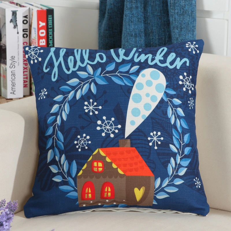 Hello зима Дизайн Новое поступление декоративные подушки Пледы Подушки без