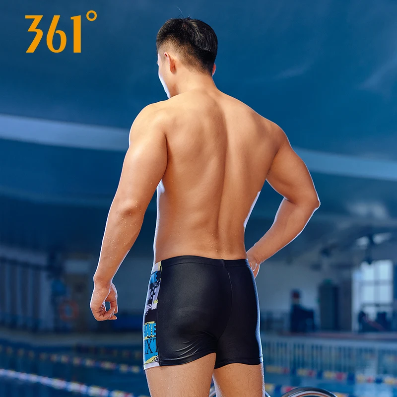 361 мужские шорты Профессиональные плавки черные дышащие нейлоновые боксеры