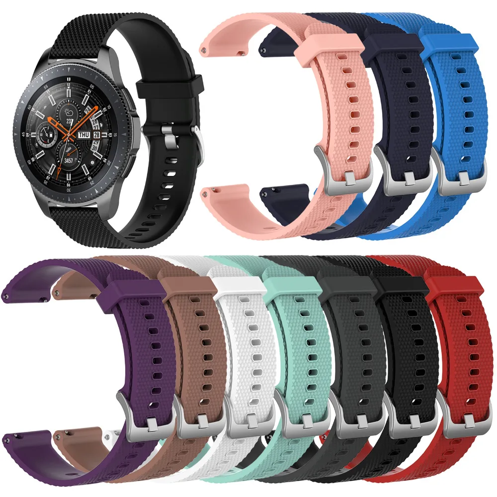 Силиконовый ремешок для часов браслет Samsung Galaxy Watch 46mm SM-R800 Смарт-часы сменный Ticwatch