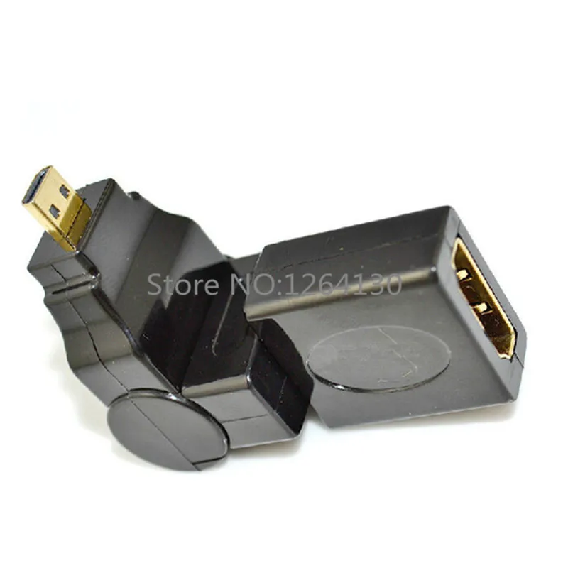 Переходник с Micro HDMI папа на мама углом поворота 180/360 градусов 90 градусов|female to female