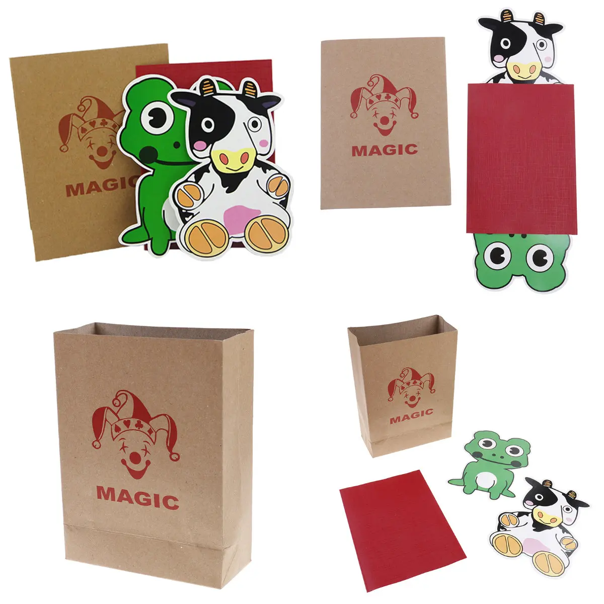 

1 Set New Magic Tricks Cows Small Cute Frog Cartoon Children Educational Animals Stage Interactive Magical Props Learning Gifts