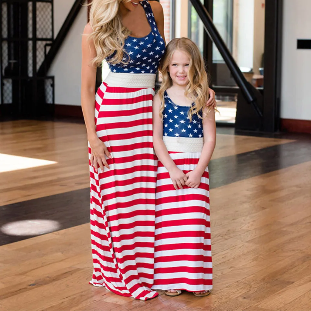 Детское летнее платье с принтом в полоску без рукавов | Детская одежда и обувь
