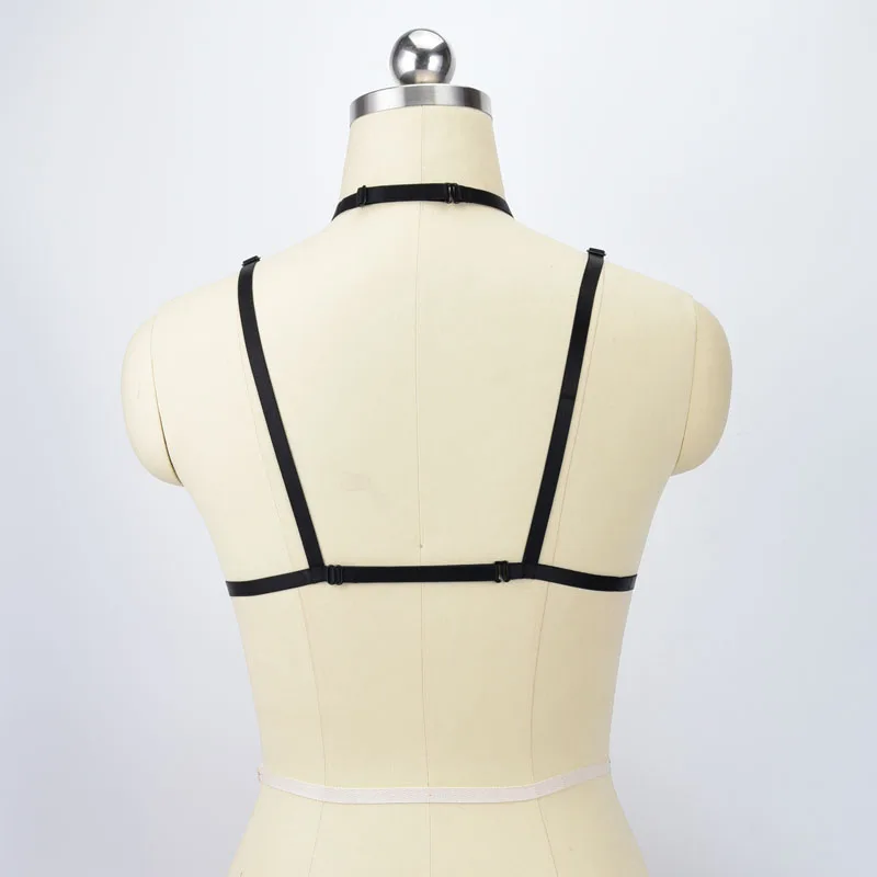 Самый дешевый сексуальный черный бюстгальтер без чашек женский в клетку фетиш