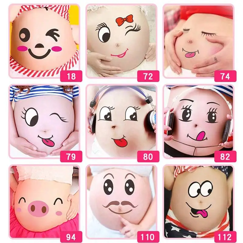 Наклейка на живот фотосессия аксессуары это было дешево и интересно 10 шт.|maternity