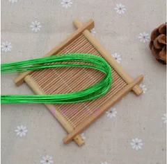 green as picture 50 шт./лот чулок цветок проволока#22 обычно используется железная проволока для DIY нейлон цветок цветочный провод Ронде цветок материал аксессуар - Цвет: green as picture
