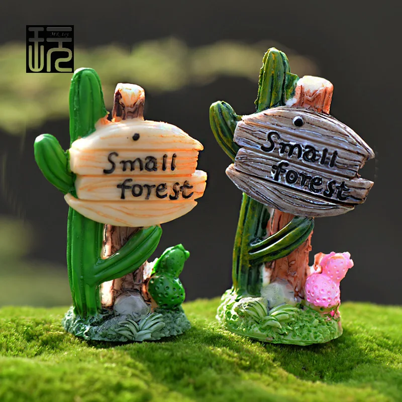 Заколки для волос ремесло кактус дорожный знак небольшой лес миниатюрная