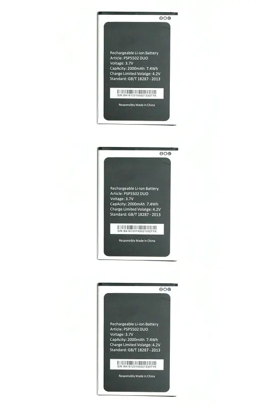 Новое предложение партиями по 3 шт./лот 2000 мАч/7.4Wh PSP5502 запасная батарея для