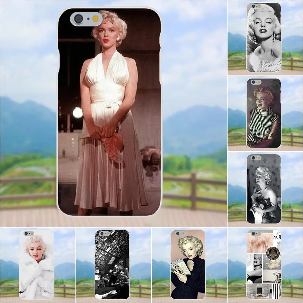 TPU крышка аккумулятора чехол Мэрилин Монро бренд Корпус для Apple IPhone X XS Max XR 4 4S 5 5C 5S