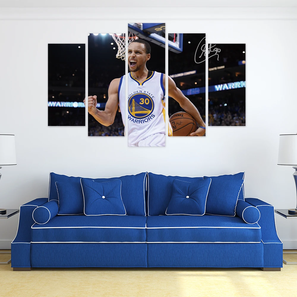 5 шт. холст живопись NBA спортивные звезды Баскетбол настенный Декор печать в рамке