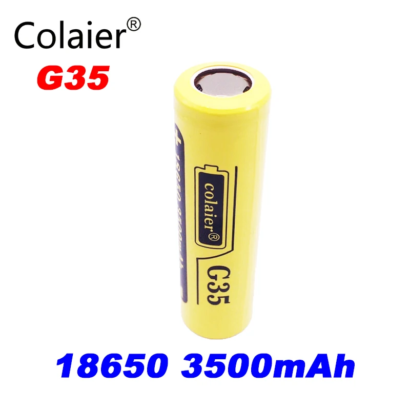 Аккумуляторная батарея Colaier 18650 3500 мАч G35 3 7 В литий-ионная аккумуляторная 20A