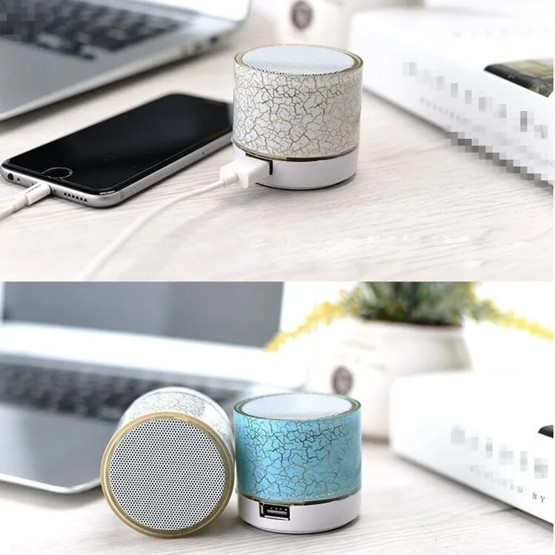 Портативный мини динамик для Bluetooth беспроводная светодиодная Колонка ПК TF USB FM