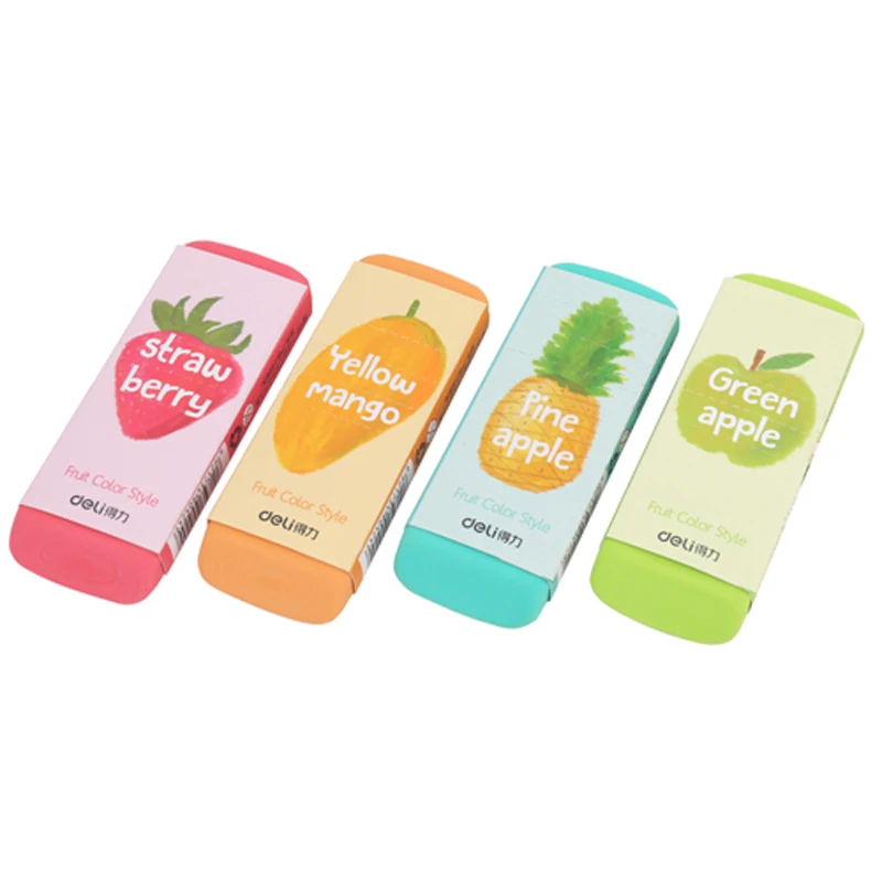 Deli большой резиновый карандаш в форме фруктов разноцветный каучук ластик