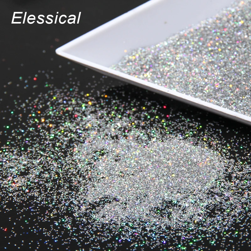 10 г серебристого цвета порошок для дизайна ногтей посеребренный Блестящий