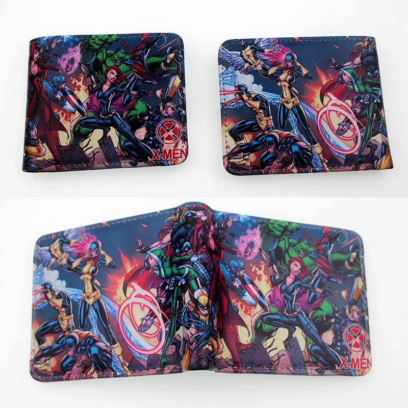 Прекрасный кошелек с рисунком из мультфильма «Железный человек» carteira Marvel Comics, кошелек с изображением Железного человека, подарок по цене доллара, детские кожаные короткие кошельки для мальчиков и девочек - Цвет: 028