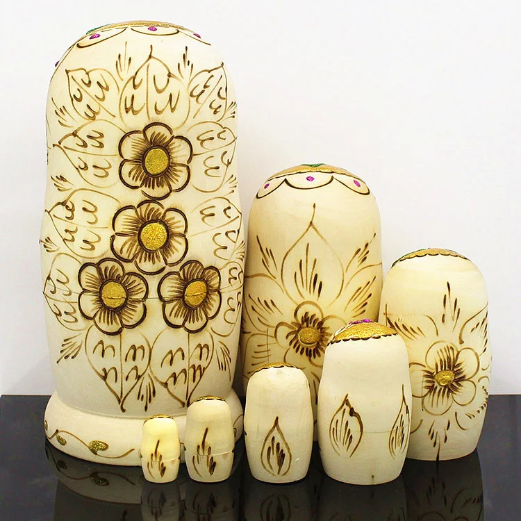 Деревянные русские Матрешки 7 шт./компл. творческие Мультяшные Игрушки для