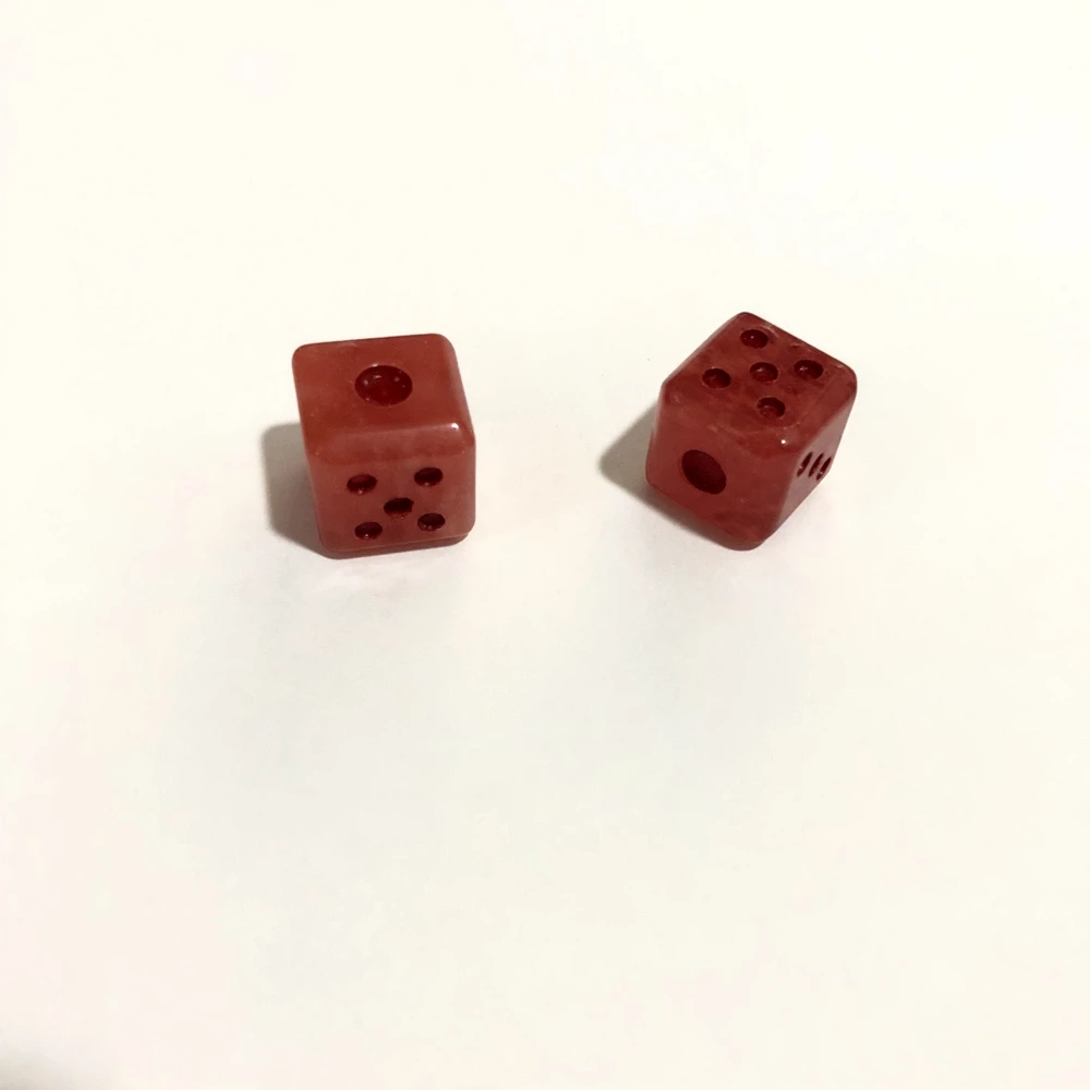 

Wholesale 2pcs Cherry Quartz Crystal Dice,15mm Dice Gem Stone Loose Bead Dice,Quantity :2pcs Size:15mm