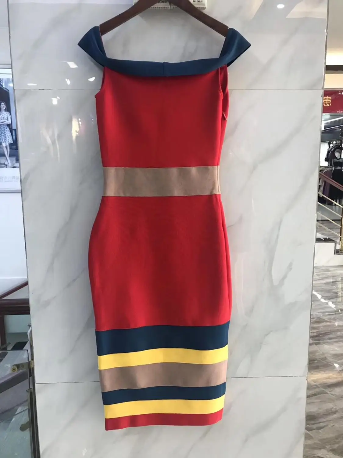 

2019 New Women red slash neck off shoulder short sleeve vestidos dress Bodycon bandage dress Celebrity evening dropshipping