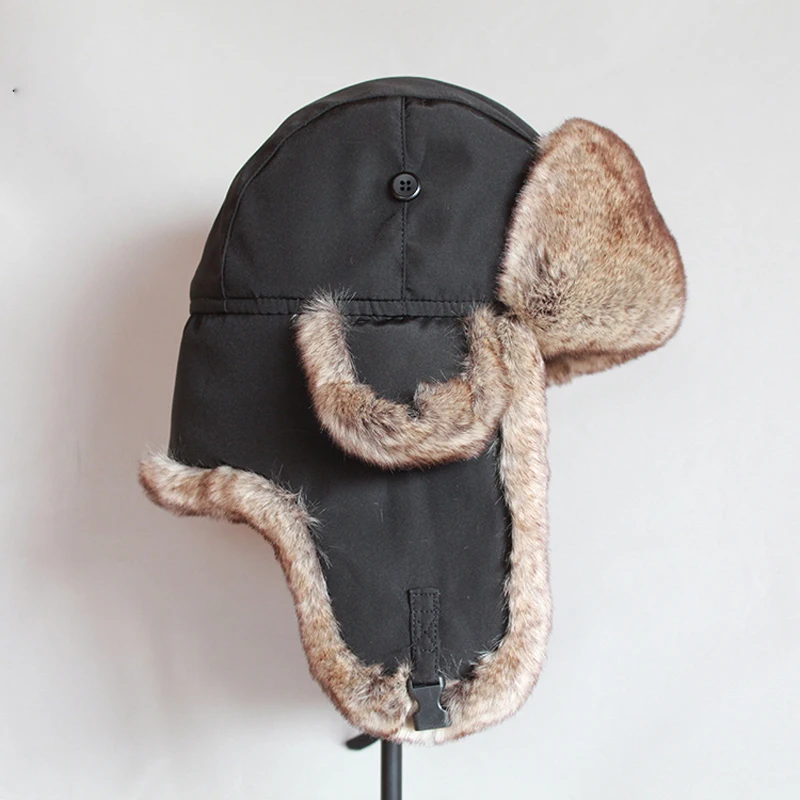 PJ.SDZM однотонная мужская шапка бомбер из искусственного меха зимняя теплая