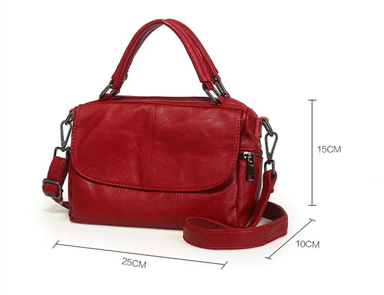 ICEV Brand new casual 100% genuine leather women handbag designer high quality boston tote bags pillow clutch messenger bag lady