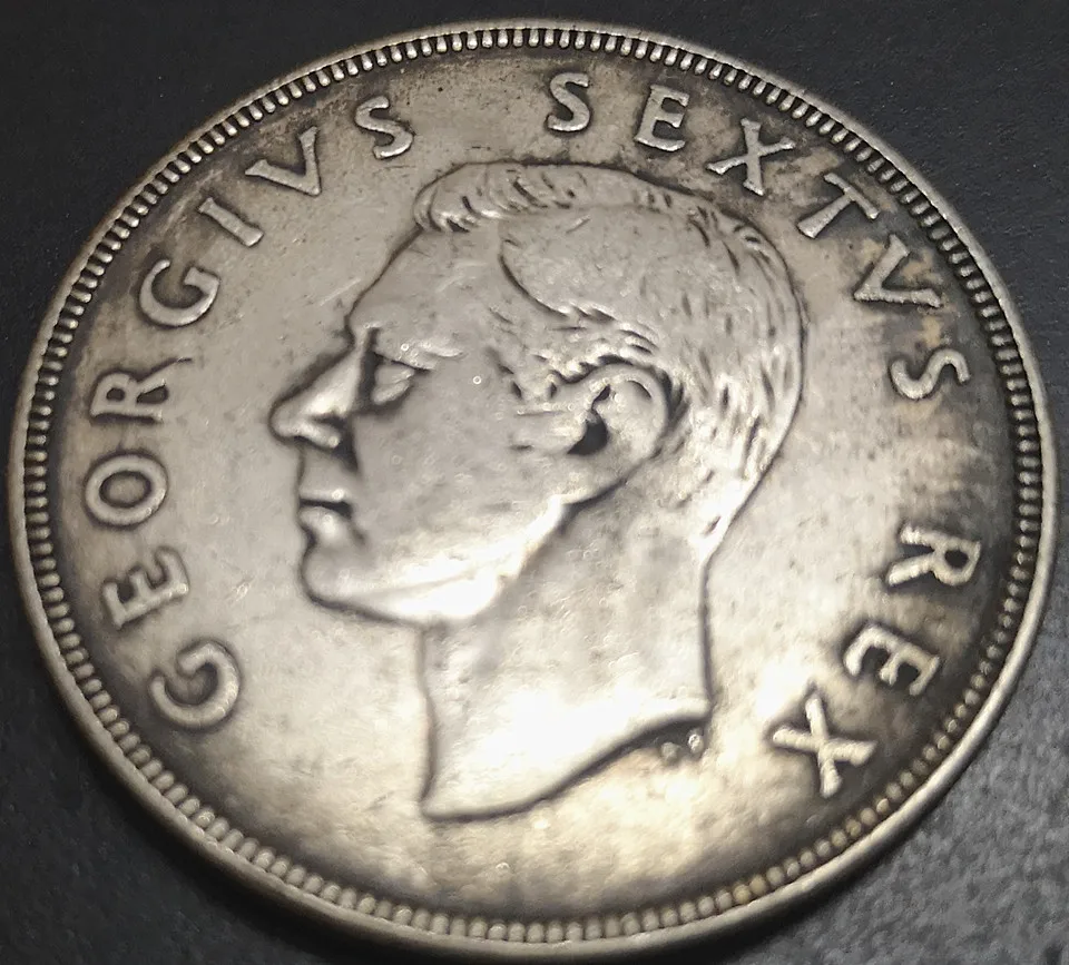 1948 Южная Африка 5 шиллингов Джордж Ви копия монеты с серебряным