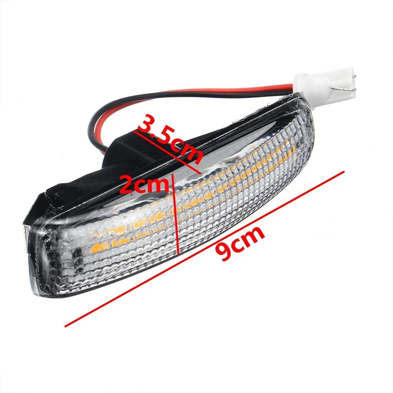 2X Янтарный мигающие светодиодные боковые габаритные ретранслятор сигнала