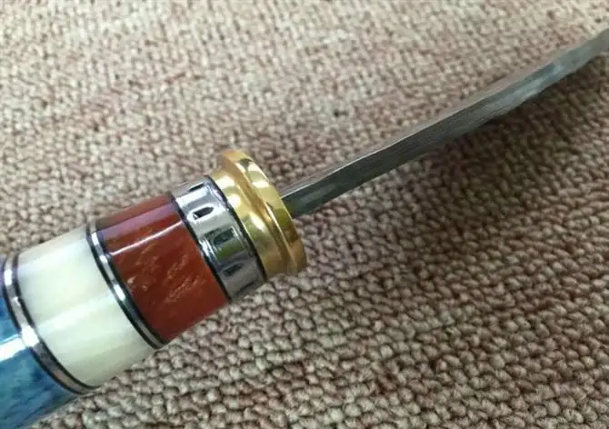 Коллекция дамасских охотничьих фиксированных ножей походный тактический нож