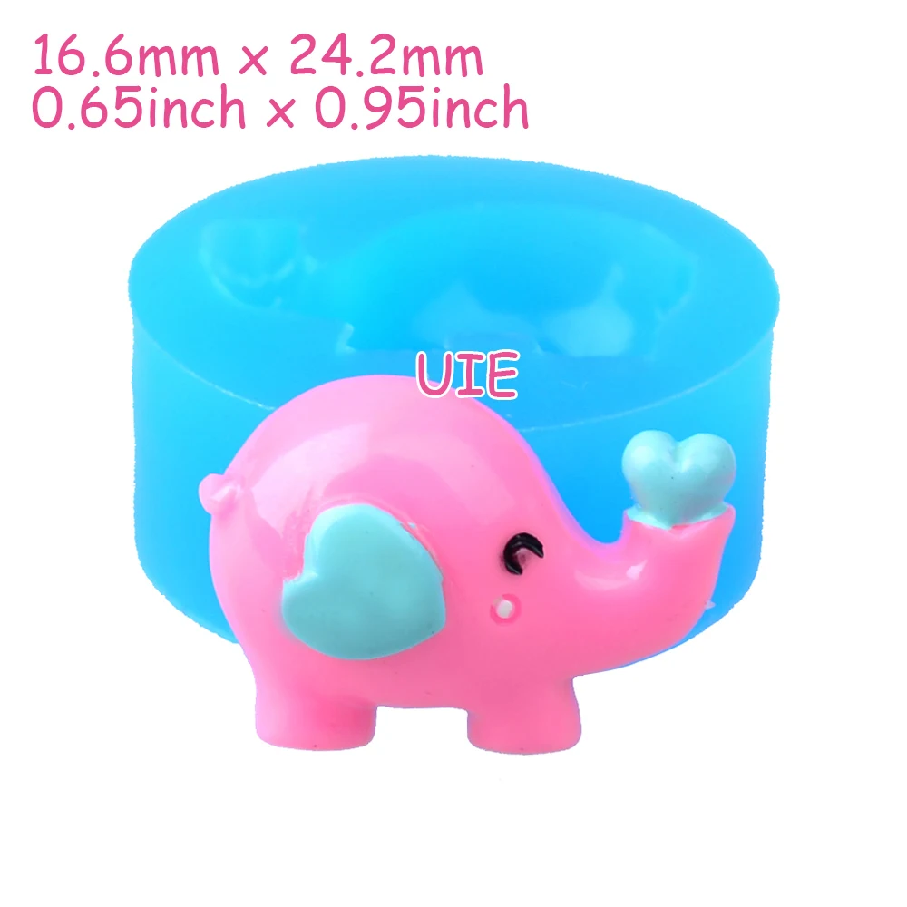 DYL394U 24 2 мм Kawaii Elephant силиконовая форма-форма в виде животных пищевая помадка