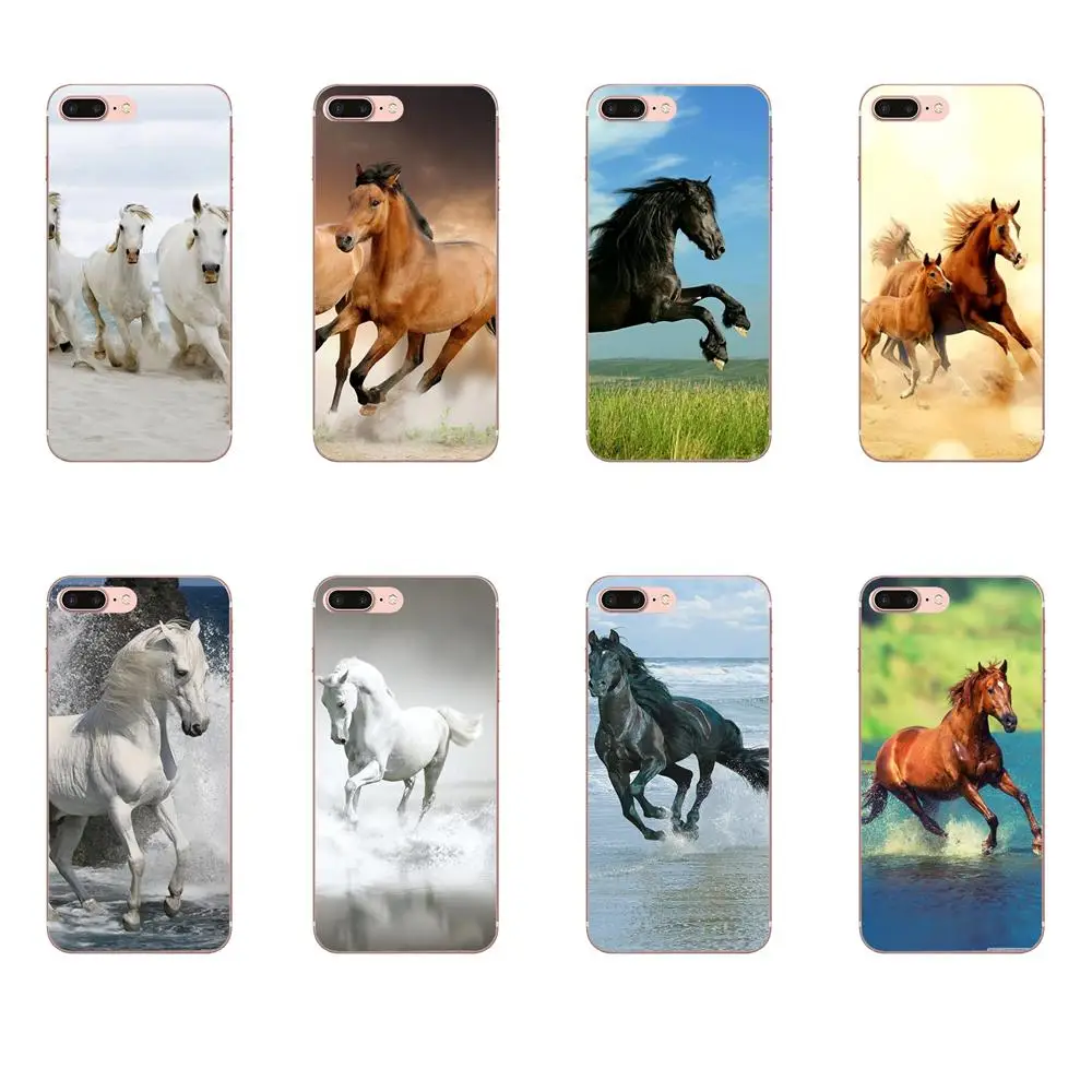 ТПУ крутые лучшие акварельные лошади бегущие для Apple iPhone 4 4S 5 5C 5S SE 6 6S 7 8 Plus X XS Max XR |