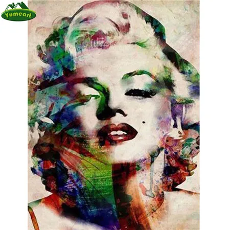 5902122 YUMEART 5D Square Diamond Painting Marilyn Monroe Diamond Embroidery Star Picture of Rhinestones Home Decoration Beautiful Women - Цвет: 5902122