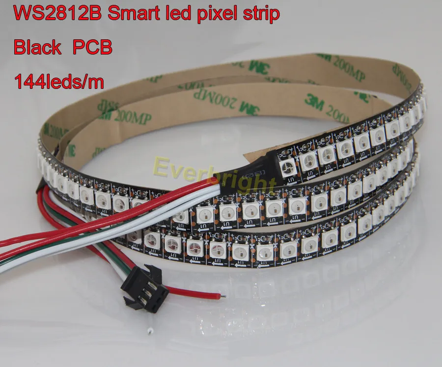 1 м 144 пикселя/WS2812B WS2812 2812 IC чип цифровой SMD 5050 RGB светодиодный пиксель полоски