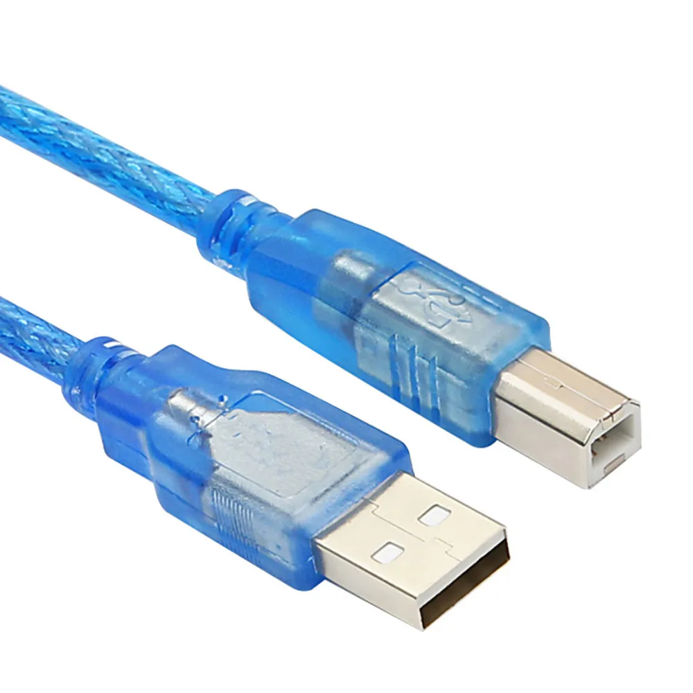 Centechia прозрачный синий 30 см USB 2 0 кабель для принтера тип A штекер типа B мужское