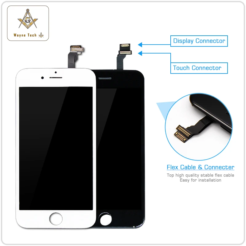 10 шт./лот класс AAA + ЖК-дисплей без битых пикселей для iPhone 6 6G Дисплей сенсорный