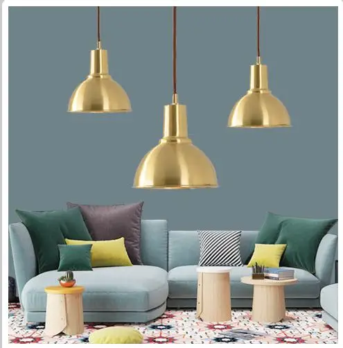 

Post-modern mini copper Hanging Lamp stair pendant lights Luxury Nordic Single Luminaire Suspendu Bar counter suspension lights