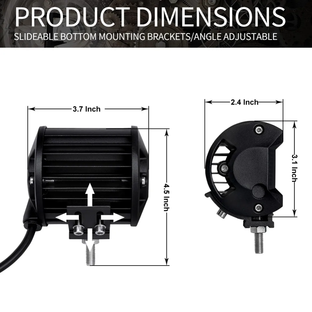 Светодиодный рабочий светильник бар 4 дюйма Тройной Ряд светодиодный