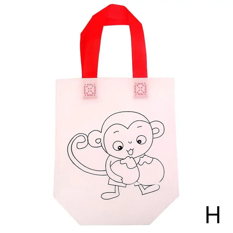 H DIY Painting Drawing Bag Environmental Protection Materials Various Design Bag For Develop Child Kindergarten Patience - Цвет: H