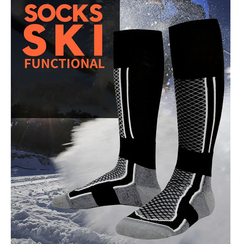 

1 Pair Adult Knee High Athletic Soccer Socks Towel Cotton Compression Long Sport Football Socks FS99