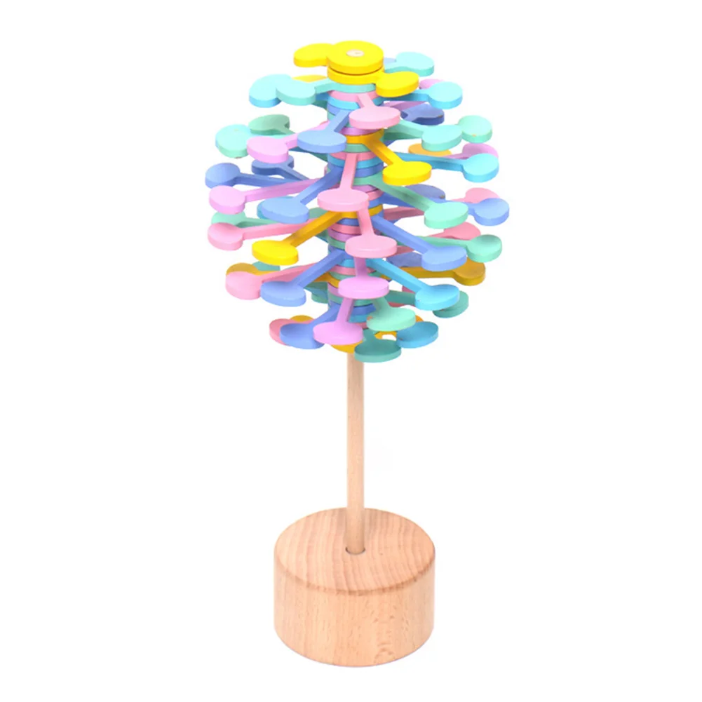 Lollipop выглядят дети красочные веселые Волшебные спин прочный DIY деревянный