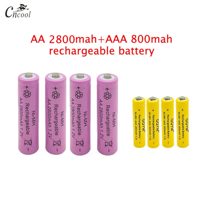 20 шт AA 2800mAh Ni MH аккумуляторы + AAA 800mAh Аккумуляторы|Перезаряжаемые батареи| |