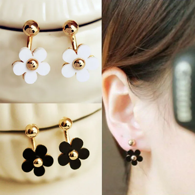В Корейском стиле 1 пара Шарм маленький цветок мяч Элегантный пирсинг
