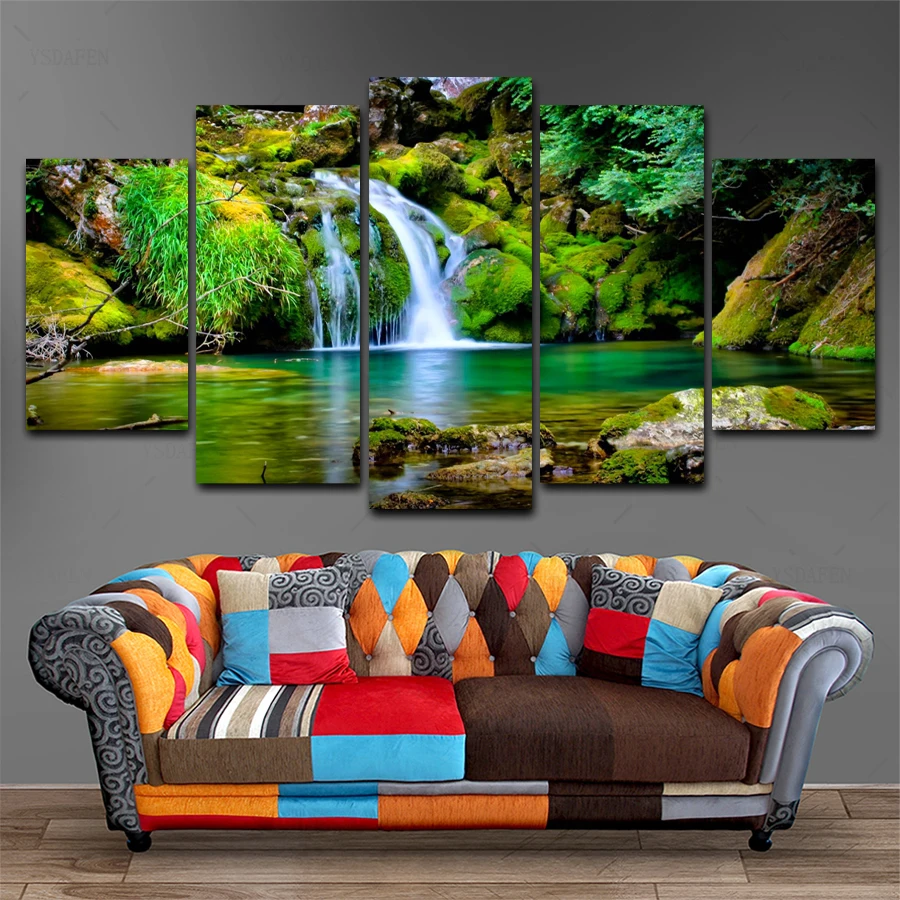 Op de muur HD print olieverf Film modulaire foto Scenery poster kind room decor woondecoratie 5 stks canvas art z279 | Дом и сад