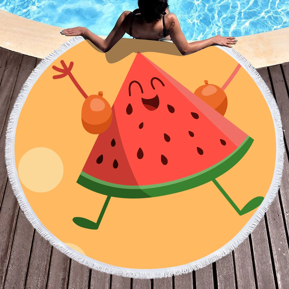 Милое солнцезащитное полотенце для ванной пляжное шарф с рисунком фруктов