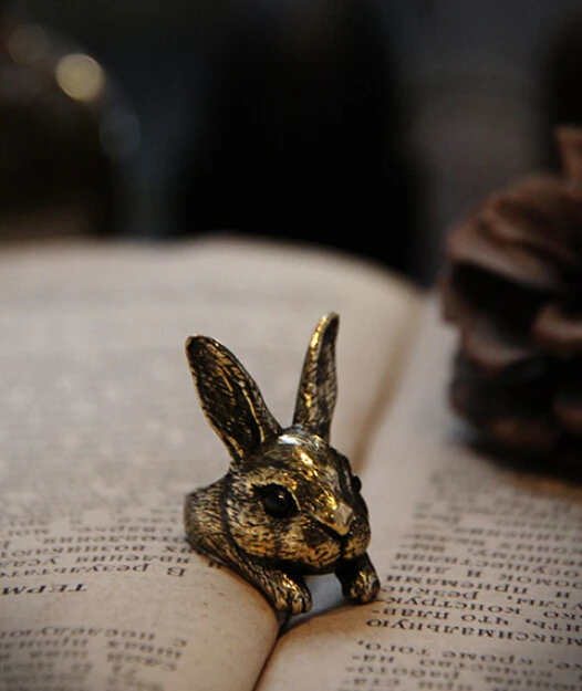 Оптовая продажа уникальное модное регулируемое кольцо в виде кролика