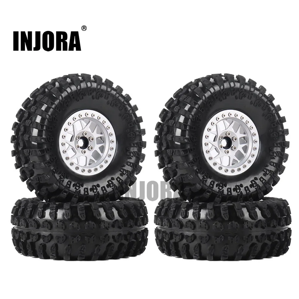 21SR 3021 INJORA 4 шт. 2,2 дюймов Beadlock Колесные диски и резиновые шины для 1/10 RC Рок Гусеничный осевой SCX10 RR10 AX10 Wraith 90048 90018 KM2 - Цвет: 21SR 3021