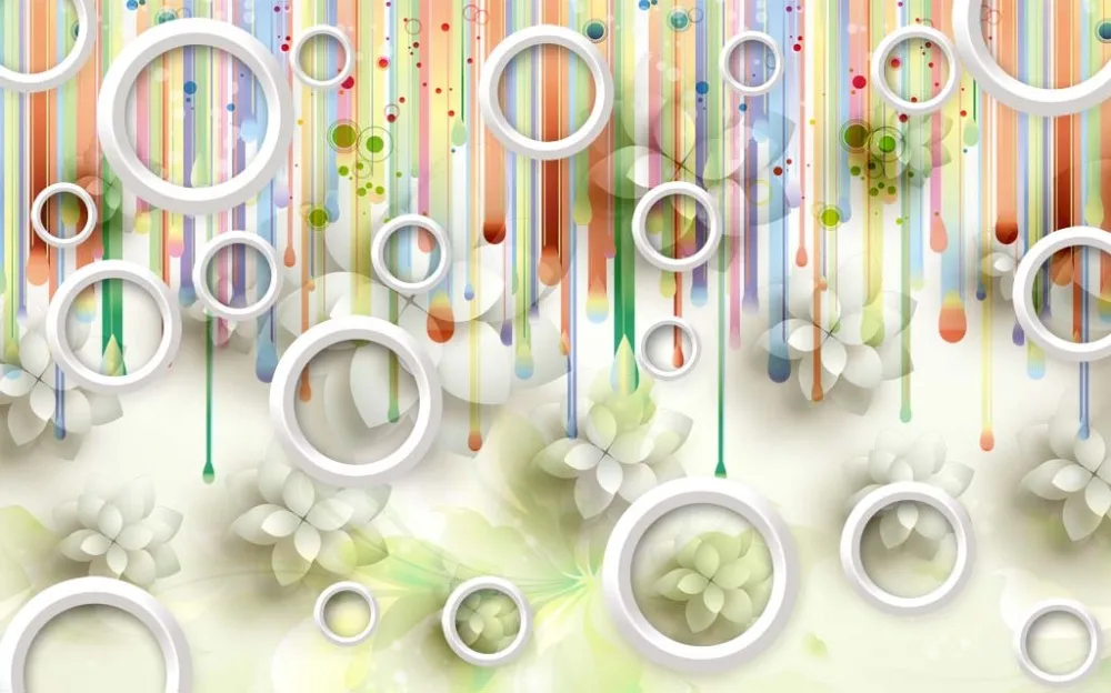 Украшение дома 3d занавески для гостиной окно круг и цветок современные любой