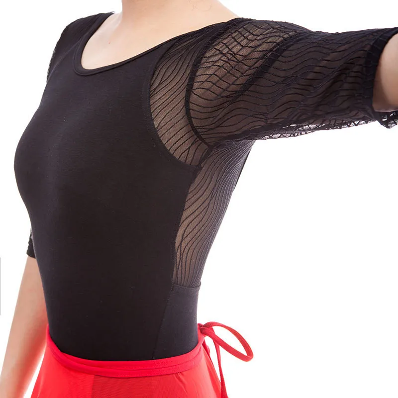 Новинка балетный купальник для женщин взрослых сетчатые танцевальные костюмы