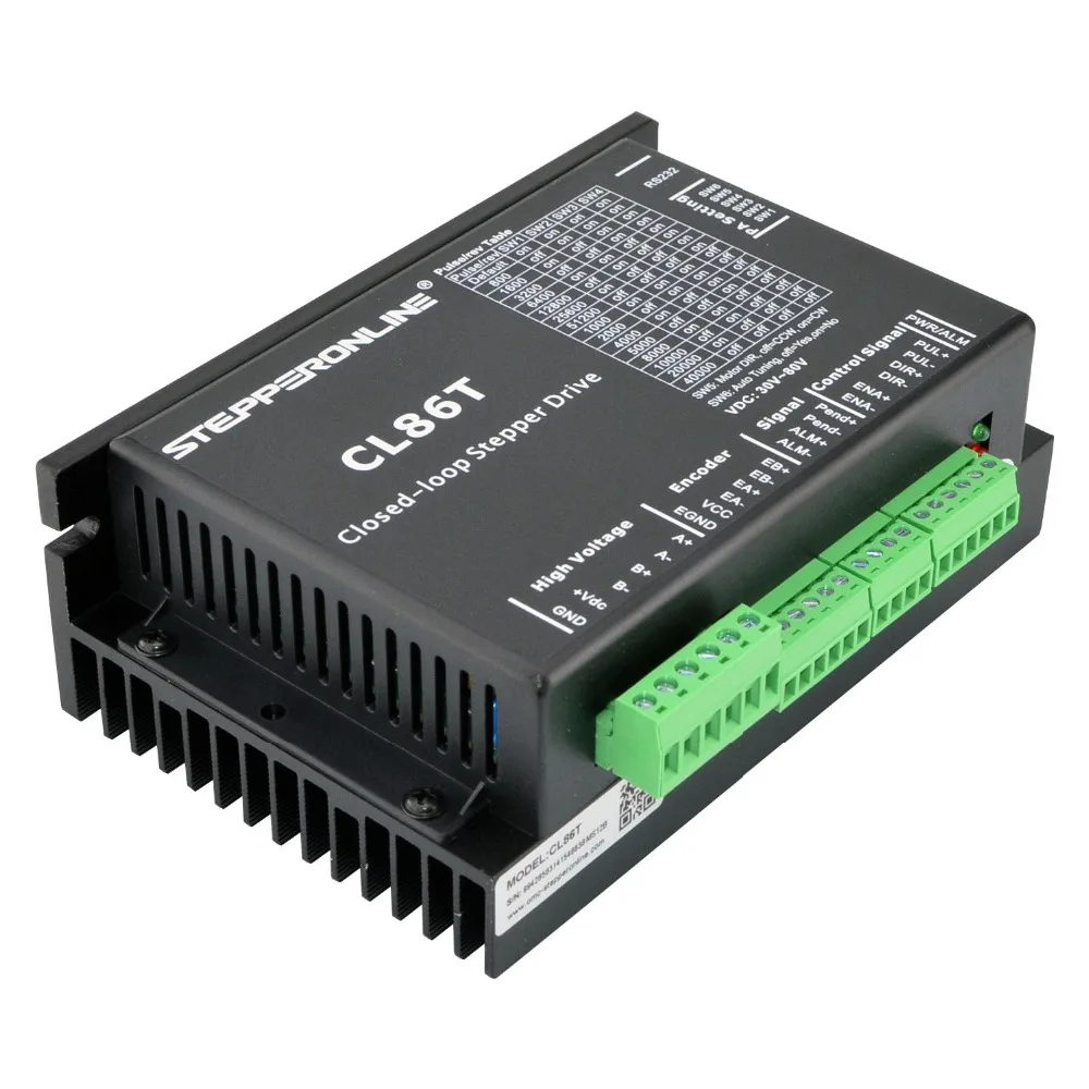 2 фазы Nema 34 замкнутый цикл шаговый Драйвер 0 ~ 8.2A 24 80VDC шагового двигателя CL86T для