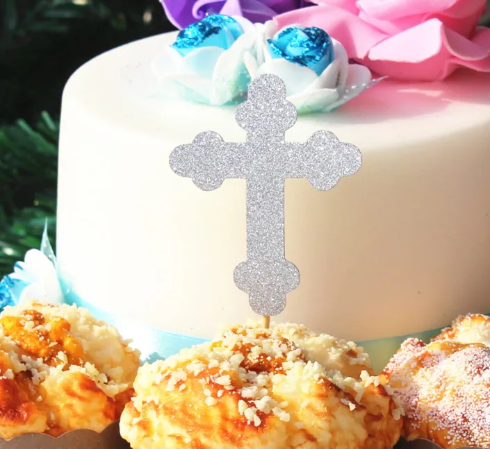 Мальчик Дети крестины кекс топперы сладкий стол Святой 1st Причастие Блеск