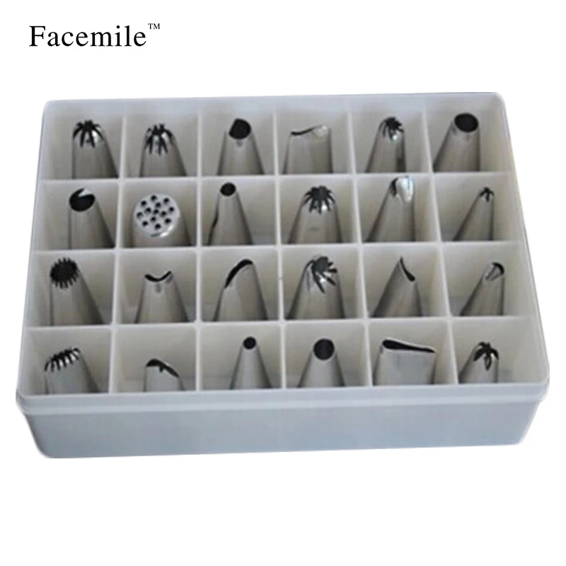 Facemile 24 шт. насадки для глазури кондитерские торта Кондитерские инструменты