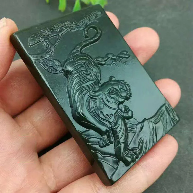 xinjiang hetian jade pendant tiger head for security and peace free shipping | Украшения и аксессуары